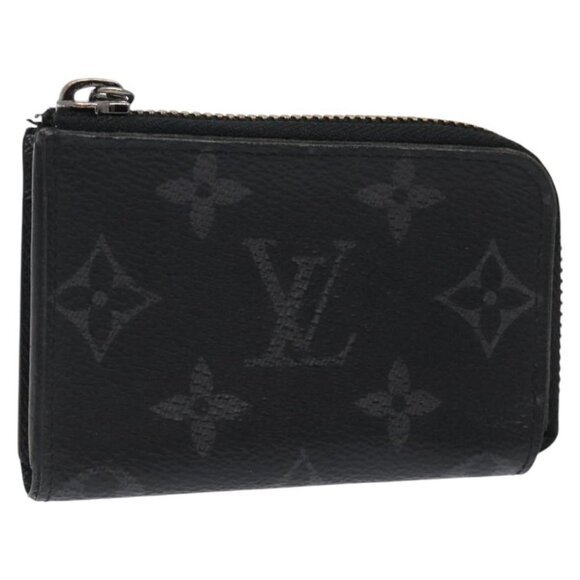 LOUIS VUITTON Monogram Eclipse Porte monnaie Jour Coin Purse M63536 Auth hk2554 - Picture 1 of 16